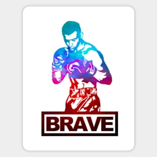 Brave Boxer Splash Colors Magnet